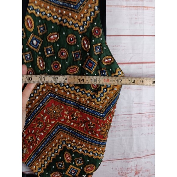 Bali Chic VTG Vest Shirt Top Blouse  Womens One Size Multicolor Beaded - Picture 5 of 6